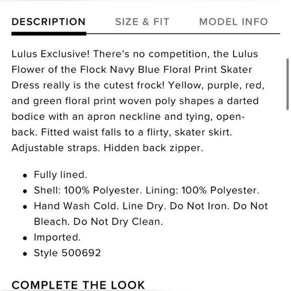 SOLD NWT Lulu’s blue and floral skater dress size medium - Picture 11 of 11